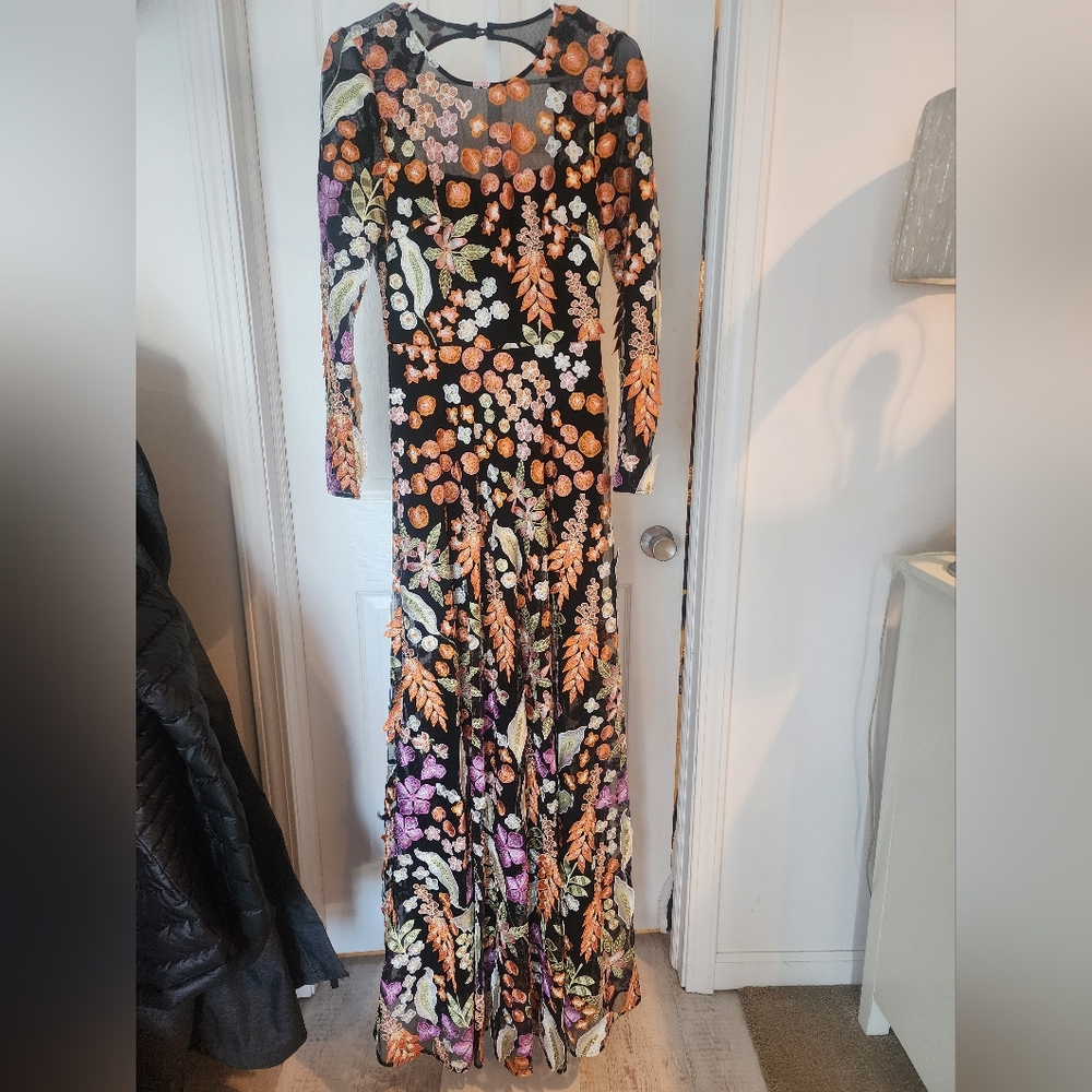 Dress the population maxi dress